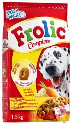 Frolic Complete Carni Bianche Verdure e Riso 1,5 kg Per Cani Taglia Medio Grande