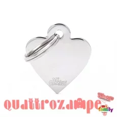 My Family Medaglietta Incisa Basic Chrome Cuore Piccolo Argentato