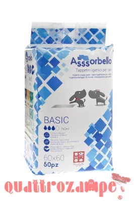 10 Tappetini Assorbenti Per Cani 60 x 60 Fuss Dog Basic Assorbello
