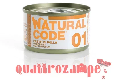 Natural Code 01 Filetto di Pollo 85 gr Per Gatti