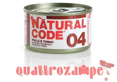 Natural Code 04 Pollo e Tonno 85 gr Per Gatti