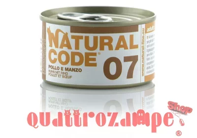 Natural Code 07 Pollo e Manzo 85 gr Per Gatti