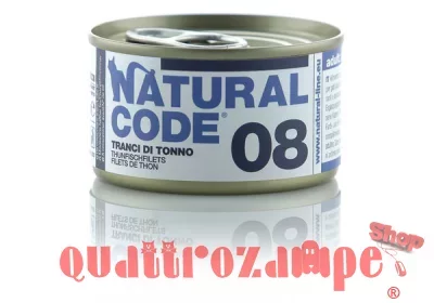 Natural Code 08 Tranci Di Tonno 85 gr Per Gatti
