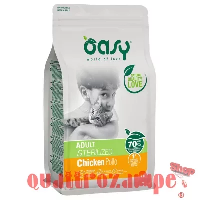 Oasy Cat Adult Sterilised Pollo 1,5 Kg Per Gatti