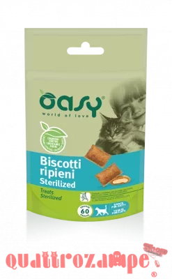 Oasy Snack Biscotti Ripieni per Gatti Sterilizzati 60 g