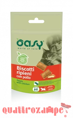 Oasy Snack Biscotti Ripieni Con Pollo per Gatti 60 g