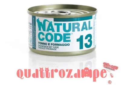 Natural Code 13 Tonno e Formaggio 85 gr Per Gatti