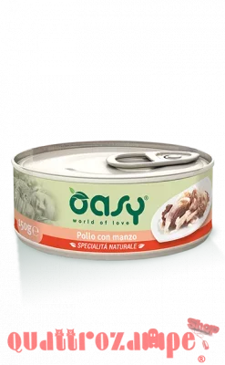 Oasy Cat Pollo Con Manzo Lattina 150 gr Umido Per Gatti