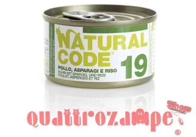 Natural Code 19 Pollo e Asparagi 85 gr Per Gatti