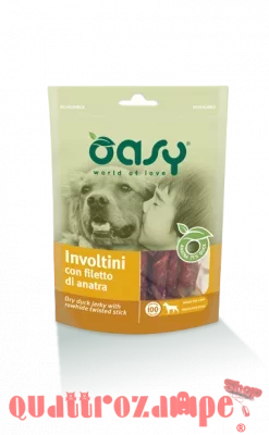 Oasy Snack Involtini con Filetto di Anatra 100 g per Cani