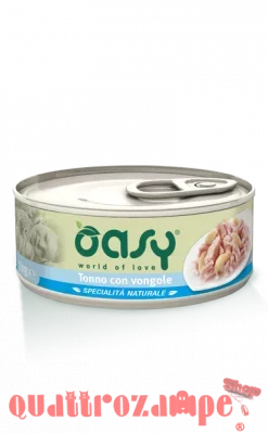 Oasy Cat Tonno Con Vongole Lattina 150 gr Umido Per Gatti