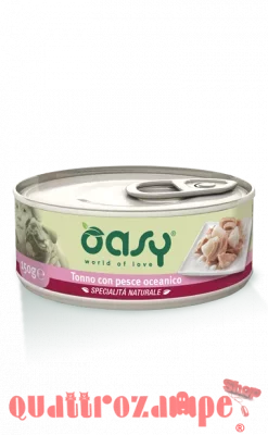 Oasy Dog Tonno con Pesce Oceanico Lattina 150 gr Umido Per Cani