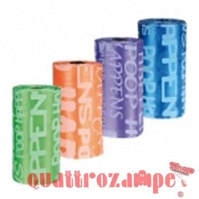 Sacchetti 8 Rotoli da 20 Sacchetti Colorati per Cane