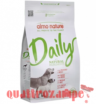 Almo Nature Daily Natural All Breeds Adult Dog Manzo e Riso 1,2 Kg Crocchette Per Cani