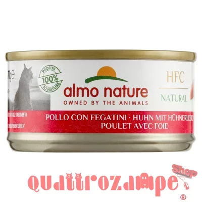 Almo Nature Hfc Natural Pollo Con Fegatini 70 gr Per Gatti