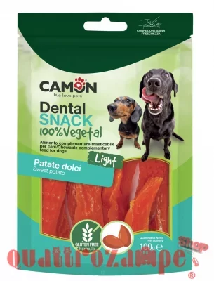 Camon Dental Snack Vegetale Light Con Patate Dolci 100 gr per Cani
