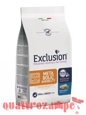 Exclusion Diet Metabolic Mobility Small Breed Maiale e Fibre 7 Kg Per Cani