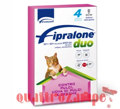 Fipralone Gatto Duo 4 Pipette Antipulce Antizecche