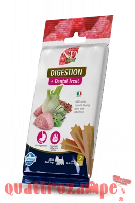 Farmina Dog Quinoa Dental Treat Digestion Mini 60 gr Snack Per Cani