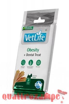 Farmina Dog Vet Life Dental Treat Obesity Mini 60 gr Snack Per Cani