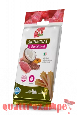 Farmina Dog Quinoa Dental Treat Skin Coat Anatra Mini 60 gr Snack Per Cani