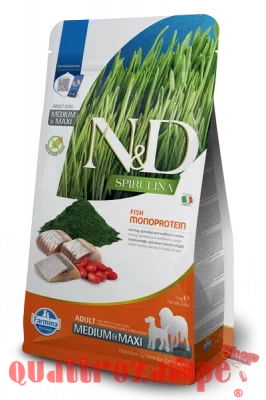 Farmina ND Aringa Spirulina Adult Medium Maxi 7 kg Alimento Cani