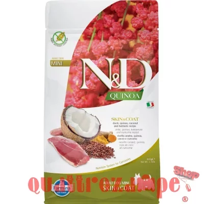 Farmina N/D Quinoa Grain Free Adult Mini Skin Coat Anatra Cocco 7 kg Per Cani