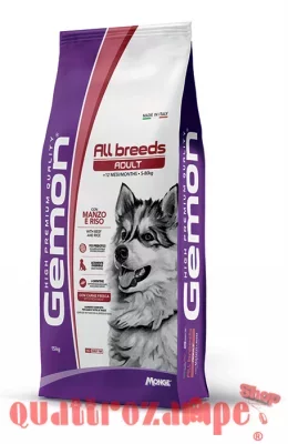 Gemon All Breeds Adult Manzo Riso 15 kg Crocchette Per Cani