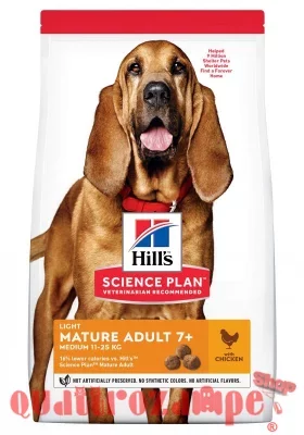 Hill's Science Plan Medium Light Mature Adult 7+ con Pollo 14 kg Cane