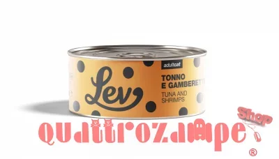 Lev Adult Cat Tonno Gamberetti 140 gr Lattina Umido Gatti