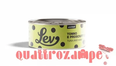 Lev Adult Cat Tonno Prosciutto 140 gr Lattina Umido Gatti