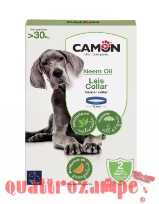 Camon Protection Orme Naturali LEIS Collare Maxi Olio Di Neem Cane oltre 30 kg 75 cm