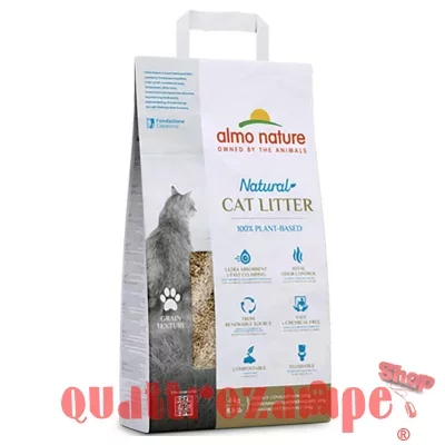 Lettiera Almo Nature Cat Litter Natural 4 kg Grain Texture Lettiera Agglomerante Vegetale Per Gatti