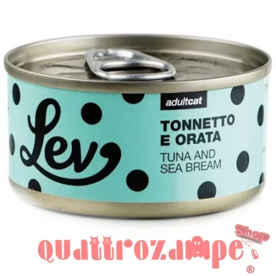 Lev Adult Cat Tonnetto Orata 70 gr Lattina Umido Gatti