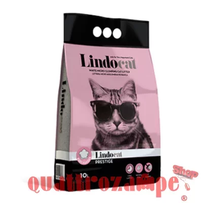 Lindocat Lettiera Prestige 10 L Granuli Rosa Alta Assorbenza Profumata al Talco Per Gatti