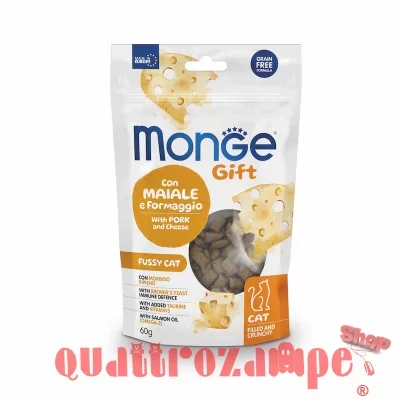 Monge Gift Appetito Difficile Maiale Formaggio 60 gr Snack Per Gatti