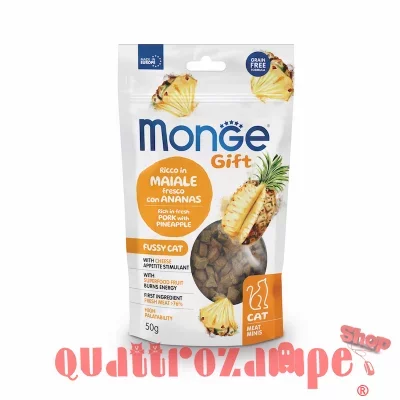 Monge Gift Appetito Difficile Maiale Ananas 50 gr Snack Per Gatti