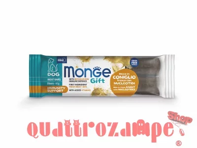 Monge Gift Barrette Immunity Support Coniglio Nucleotidi 40 gr Snack Per Cani