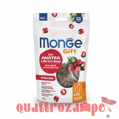 Monge Gift Sterilised Anatra Melagrana 50 gr Snack Per Gatti