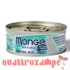 Monge Cat Natural Superpremium 80 gr Fantasia di mare con Pollo Scatoletta Gatti