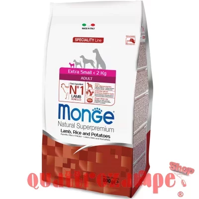 Monge SuperPremium Extra Small Adult Agnello 800 Gr Per Cane
