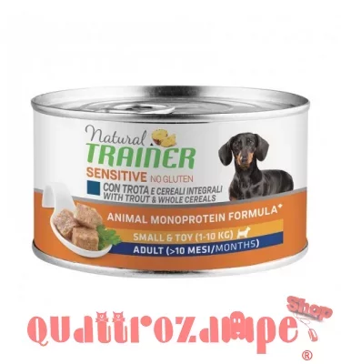 Natural Trainer Sensitive No Gluten Mini Adult Trota 150 gr Umido Cane