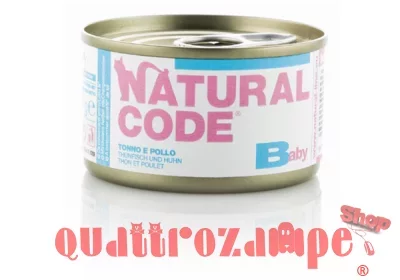 Natural Code Baby Kitten Scatoletta Tonno e Pollo 85 gr Scatoletta Per Gatti