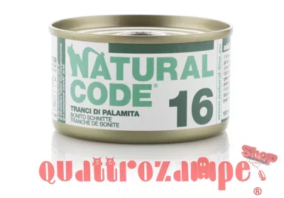 Natural Code 16 Tranci Di Palamita 85 gr Per Gatti