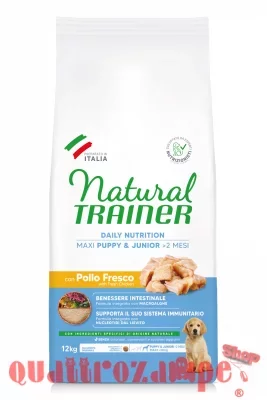 Natural Trainer Maxi Puppy Junior 12 Kg Crocchette per Cani