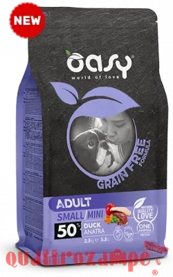 Oasy Dog Grain Free Adult Small Mini Anatra 800 gr Cibo Per Cani