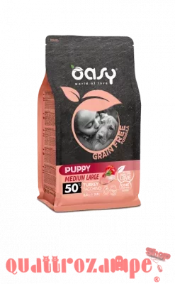 Oasy Dog Grain Free Puppy Medium Large Tacchino 12 kg Per Cani