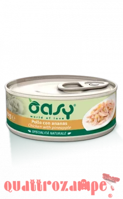 Oasy Cat Pollo Con Ananas 150 gr Lattina Umido Per Gatti