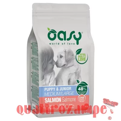 Oasy Dog Puppy Medium Large Salmone 12 kg Monoproteico