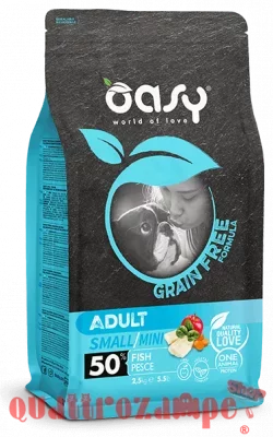 Oasy Dog Grain Free Adult Small Mini Pesce 800 gr Crocchette Per Cani